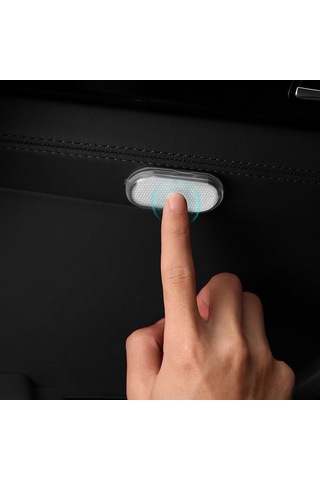 Monyee Araç Için Dokunmatik Led Işık, Gizli Depolama Kutusu Lambası, Usb Şarjlı Kablosuz Tavan Acil Işığı, Tekli Paket, Beyaz Işık Yerleşik Li-pil