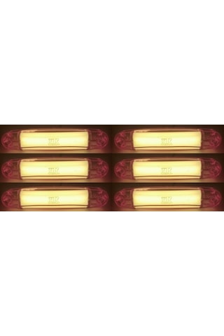 6 Adet Kalın Neon Led Lamba Turuncu 12-24 Volt