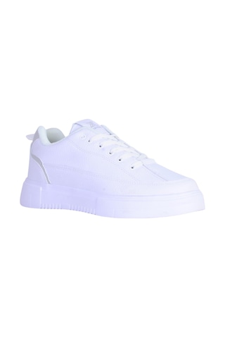 Luttoon Prt-4302 Beyaz Cilt Erkek Sneaker Ayakkabı Beyaz