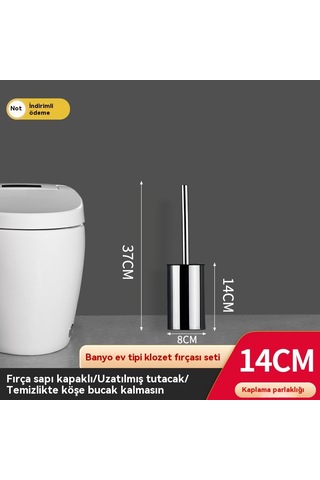 304 Paslanmaz Çelik Banyo Tuvalet Fırçası Gümüş Gümüş