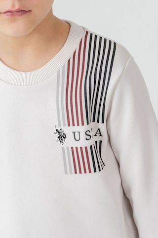 U.S. Polo Assn. Erkek Çocuk Baskılı Beyaz Uzun Kol Eşofman Takımı Us2613-c-v2 Us2613-c-v2