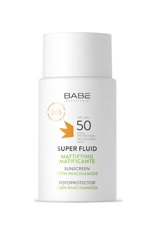 Babe Super Fluid Sunscreen Mattifying SPF50 50ml - Yağlı Ciltler İçin Matlaştırıcı Yüz Güneş Kremi