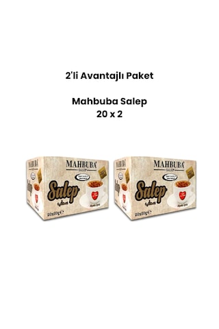 Mahbuba Salep Toz Sahlep Tarçınlı 2'li Avantaj Paket 20x20gr