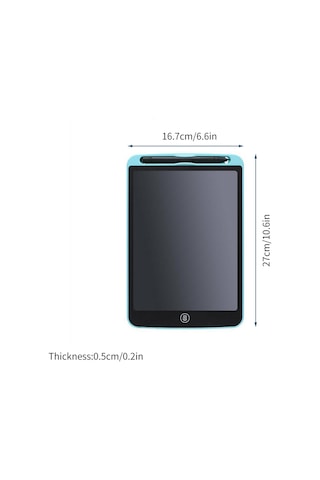 Aubyhe 10.5 İnç Tek Renk Lcd Çocuk Çizim Tahtası - Tek Tuşla Silme Ve Kilitleme Özelliği, Abs Malzeme, Taşınabilir El Yazısı Pad Pembe Pembe