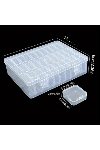 30 Izgara 5.5 Beyaz İç Kutu + Dış Kutu 30 Izgara Saklama Kutusu, Renkli Ve Taşınabilir A