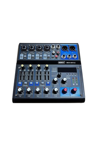 Karın Bölgesix Mdx-06fxu Ses Mikseri Stüdyo Kayıt İçin 6 Kanal Ses Kartlı 99 Dsp Efektli +48v-usb-bluetooth