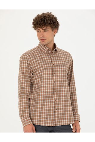 Pierre Cardin Erkek Kahverengi Gömlek Desenli 50274597-vr029 Kahverengi