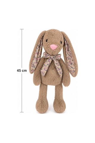 Yumuşacık Sevimli Dev Boy Tavşan Peluş Oyuncak 45 Cm Kahverengi