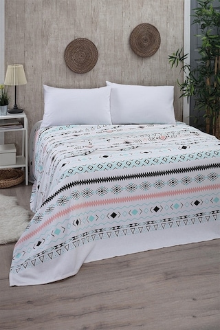 Mulberry Fierce Çift Kişilik Pike Yatak Örtüsü 200 x 230 Beyaz