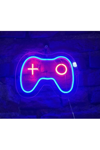 Oyuncu Konsolu Neon Led Duvar Aydınlatması Küçük