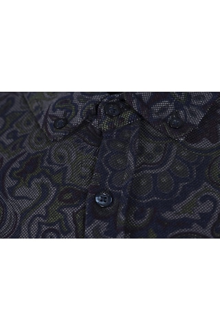 Arma Erkek Şal Desenli Gömlek K8gko1050 İndigo
