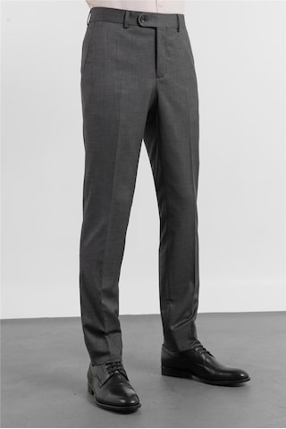 İmza Siyah - Antrasit Yan Cep Kendinden Desenli Slim Fit Esnek Classic Pantolon 1003255178