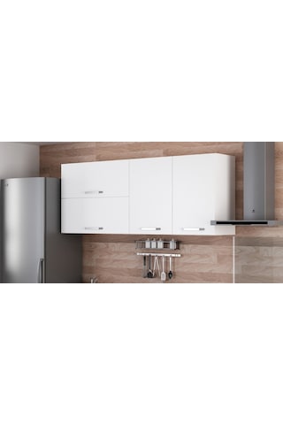 Minar 185 Cm Mutfak Dolabı Beyaz 185-B2-Üst Modül Beyaz