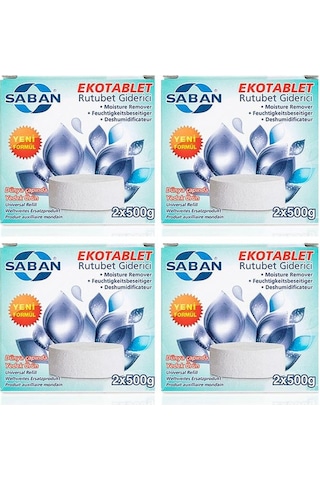 Nem Alıcı Rutubet Ve Küf Önleyici Yedek Tablet Yeşil Elma 2x500 4'lü