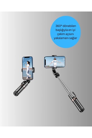 Bfs Bluetooth Lu Işıklı Selfie Çubuğu Katlanabilir, 130 Cm