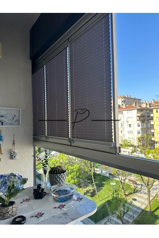 Rendecioğlutekstil Plise Perde Cam Balkon Akordiyon Perde Sistemleri 11 Renk Seçeneği 100 X 120 Gri Genel