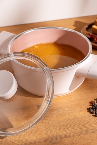 Emsan Swiss Crystal Derin Tencere- Pembe 16 CM