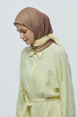 Moda Kaşmir Mirora Desen Bambu Eşarp Butter Yellow