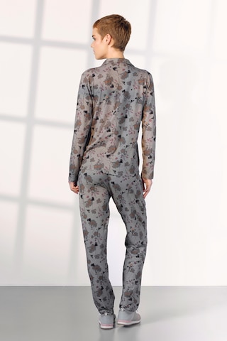 Doreanse Kadın Çiçek Desenli Gri Gömlek T-shirt Pijama Takımı 25k4030-standart Gri