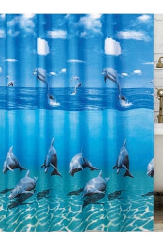 Prado Dolphin Duş Banyo Perdesi 180x200 B Renkli