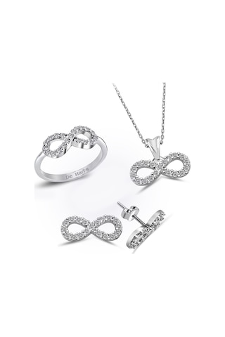 Kuyumcudukkani Sonsuzluk Zirkonlu Mini Set -24040-w-w 12 Beyaz