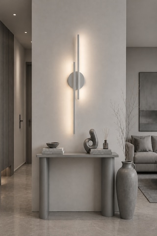 Aden Modern Led Duvar Apliği Günışığı Gri