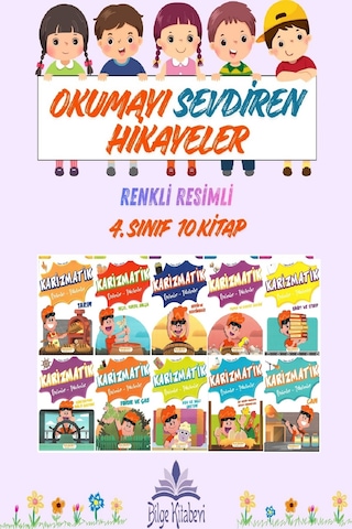 4.sınıf Okumayı Sevdiren Renkli Resimli Hikaye Seti 10 Kitap -3