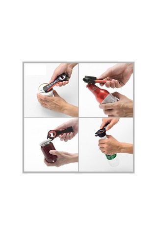 5 Arada 1 Çok Fonksiyonlu Plastik Şişe Açıcı Bira Açıcı Mutfak Aleti Beyaz Ve Mor Mavi