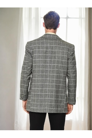 Plt9206 Dewberry Erkek Palto-düz Gri Düz Gri