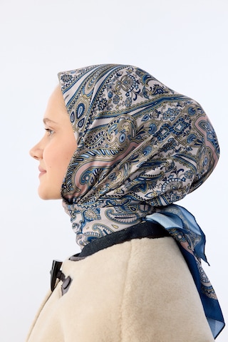 Mirsoy Scarf Zümra Desen Eşarp Mavi