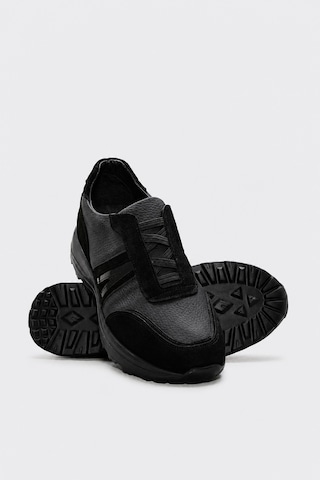 Fast Step Hakiki Deri Siyah Süet Siyah Deri Erkek Casual 722ma674
