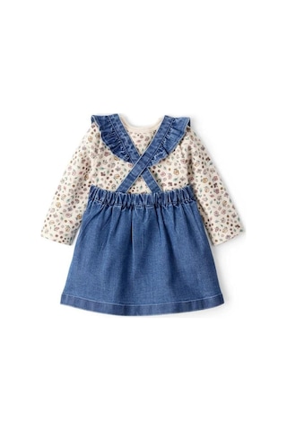 Kız Bebek Salopet Set Ctr-1t600510 Mavi