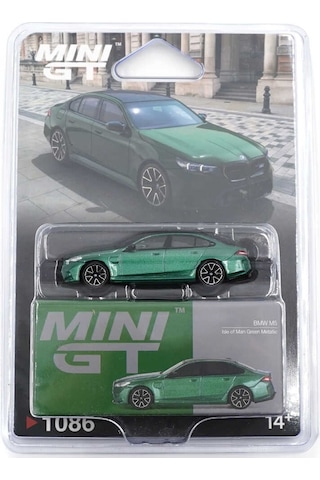 Mını Gt 1:64 Bmw M5 G90 Isle Of Man Green Metallic Blister Paket Diecast Model Araba Mgt01086-bl Yeşil