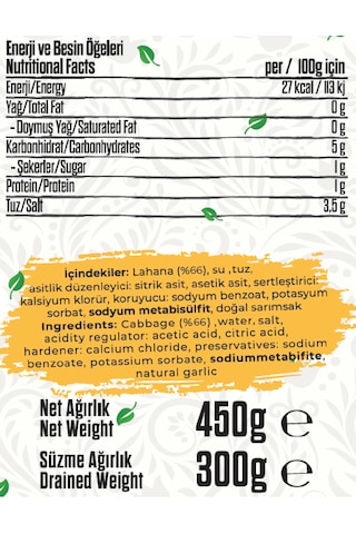 Talia Lahana Turşusu 450g