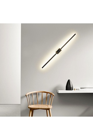 Ledli Sword Led Duvar Aplik 70cm Mat Siyah