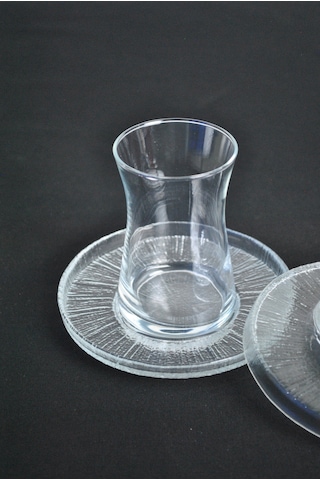 12 Parça Paşabahçe Heybeli Çay Bardağı Ve Rexy Çay Tabağı- Çay Ta