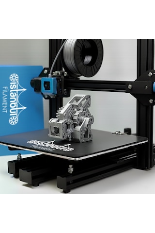 İstanbul Filament 3d Baskı Pla Filament Gümüş Renk 1 Kg Ø 1,75mm 0,05 Mm Bambu Lab Uyumlu 1.75mm