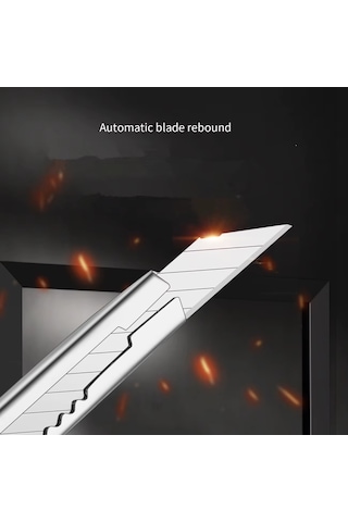 1 Adet İnce Metal Gövdeli Cep Tipi Mini İnce Maket Bıçağı Falçata 9mm