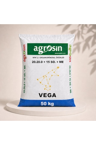 Agrosin Vega 20.20.0 + Zn Organomineral Granül Gübre 50 Kg