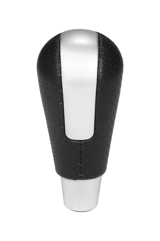 Ranyeek Mazda 3 2008-2011 Otomatik Vites Çubuğu Kolu - Siyah Pu Deri Ve Metal, Delikli Tipi, 10 4.7cm Boyutunda Siyah