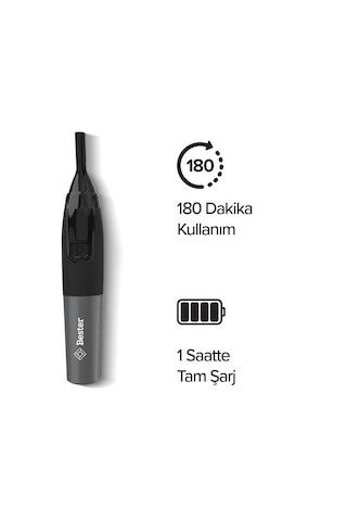 Bester Ne8003 Işıklı Şarj Edilebilir Kulak Burun Tüy Kesme Makine