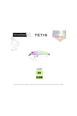 Naniwaosakashi Tetis 50mm 4.5gr Sinking Maket Balık