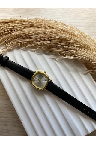 Rubsey Vintage Kadın Kol Saati Retro Minimal Deri Dordon 1 Adet Gümüş