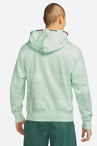 Nike Jordan X-clot Mens Fleece Grafik Baskılı Kapüşonlu Erkek Sweatshirt Yeşil