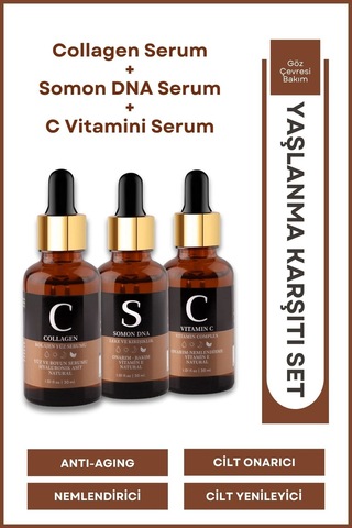 Collegen & Somon Dna & C Vitamini Cilt Bakım Serum Seti Avantajlı Set