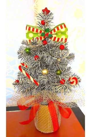 Yılbaşı Ağacı Lux Silver Süslemeli 40cm