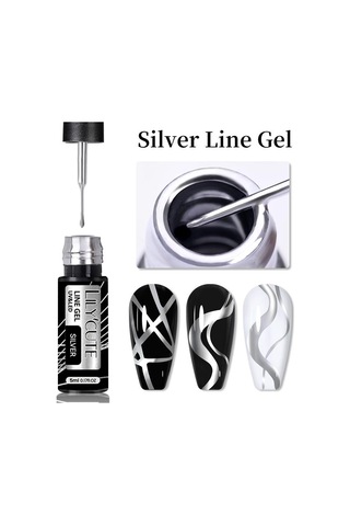 Lily Cute Metalik Nail Art Çizim Ojesi Sılver 56567