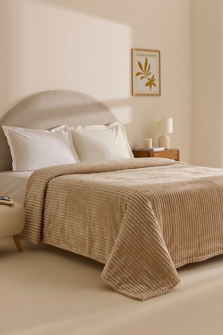 Karaca Home Joena Bej Çift Kişilik Battaniye Bej