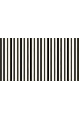 Meri Meri - Black Striped Tablecloth - Siyah Çizgili Masa Örtüsü
