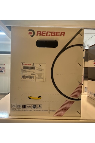 Reçber Cat 6 Halogen Free U/utp Sl400 23 Awg 305 Metre Sarı